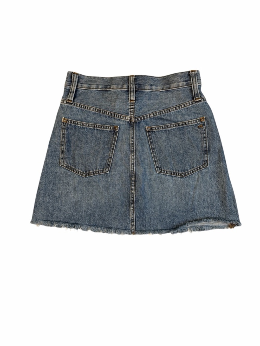 Madewell Rigid Denim A-Line Mini Skirt in Lakeline Wash  Size 25 #2133 - Picture 5 of 7